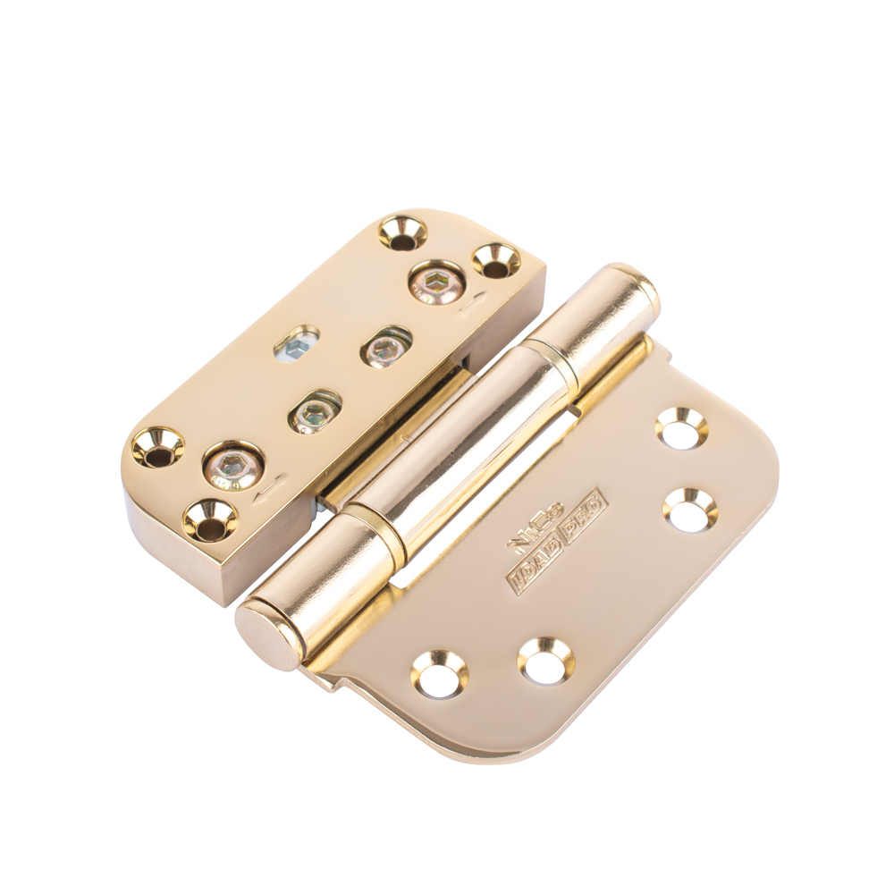 Polished Gold Nico Load Pro 3D Adjustable Door Hinge